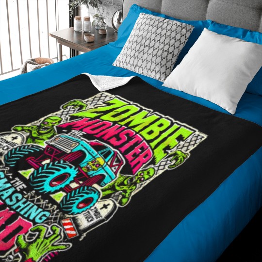 Discover zombie monster truck the smashing dead Baby Blankets