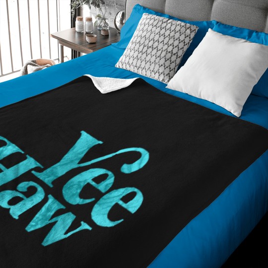 Discover Teal Wood Grain Yeehaw Classic Baby Blankets