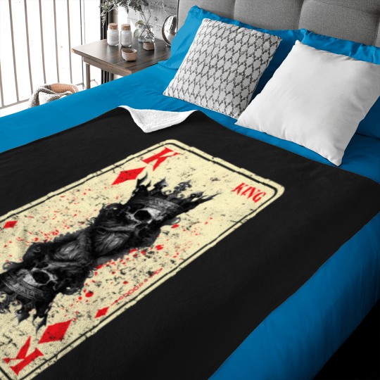 Discover Gothic Card Game Halloween Scary Horror King Of Diamonds Baby Blankets