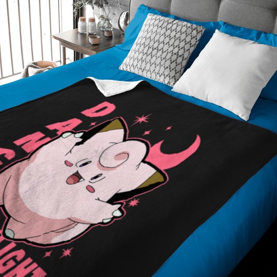Discover poket mons Clefairy Dance In The Moonlight Big Face Baby Blankets