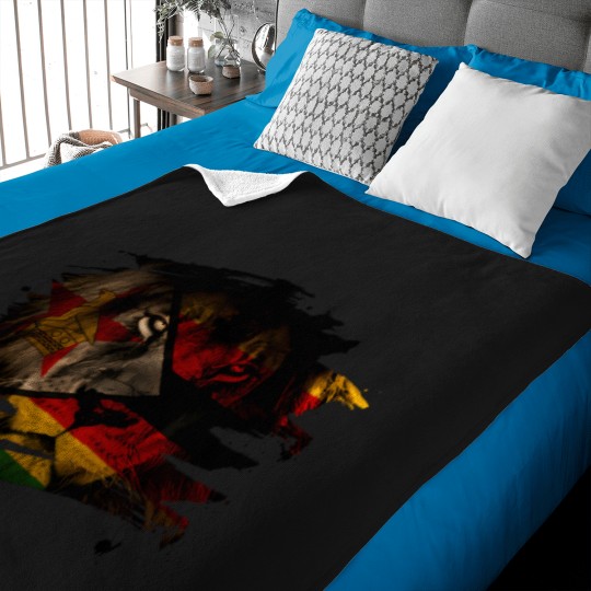 Discover Zimbabwe Lion Flag Baby Blankets