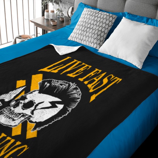 Discover aded-1980S-Rock-Roll-Design-For-Eighties-Rockers-Band-Gift-Graphic T-Shirt Baby Blankets