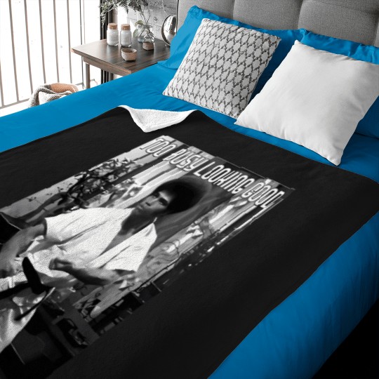 Discover Jim-Kelly-Mode-Black-T-Shirt Baby Blankets