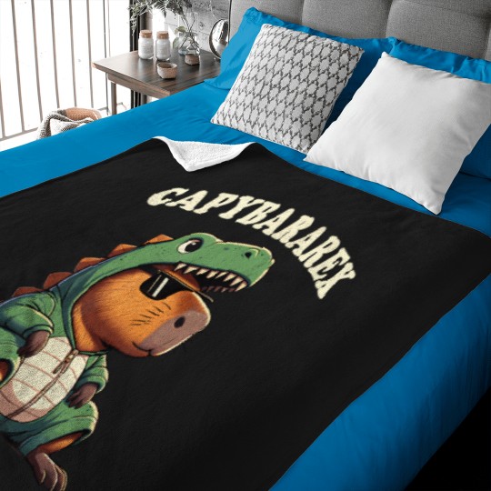 Discover Capybara For Funny Capybara Rodent Trex Dinausor Baby Blankets