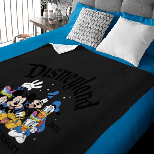 Discover Disneyyland 70th Anniversary Baby Blankets, Castle Platinum Celebration 1955-2025 Baby Blankets