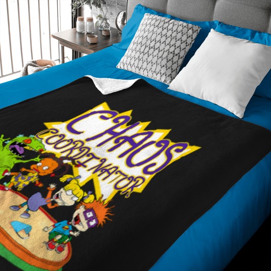 Discover Mademark-X-Rugrats---Chaos-Coordinator-T-Shirt Baby Blankets