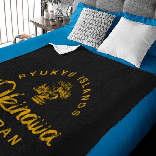 Discover Japan-Okinawa-Bonsai-Tree-Japanese-Vintage-T-Shirt Baby Blankets