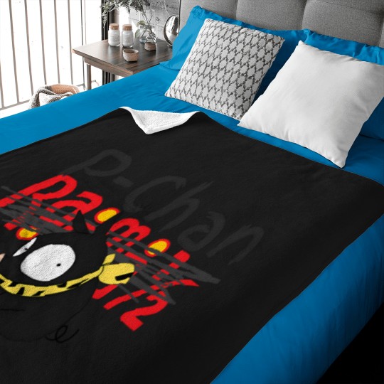 Discover P-Chan-Ranma-Logo-(Blue-Background)-Sillyfun-On-Redbubble.Com-(Lower-Quality-If-Stolen) T-Shirt Baby Blankets