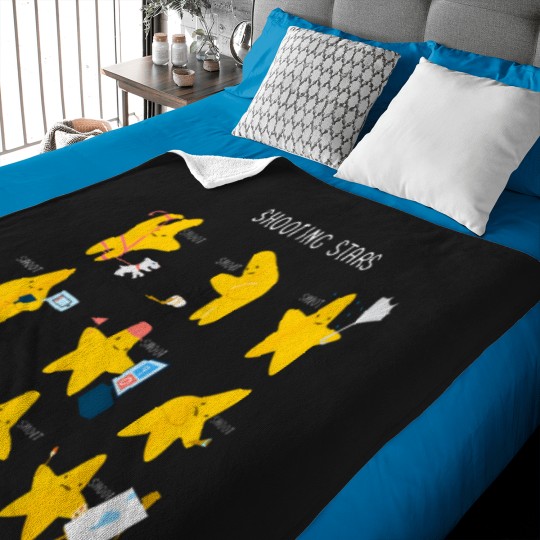 Discover Shooting-Stars-Funny-Apparel-T-Shirt Baby Blankets