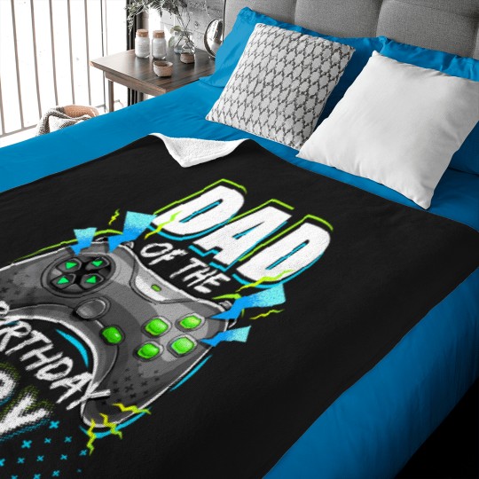 Discover Dad Of The Birthday Boy Matching Video Gamer Birthday Party Baby Blankets