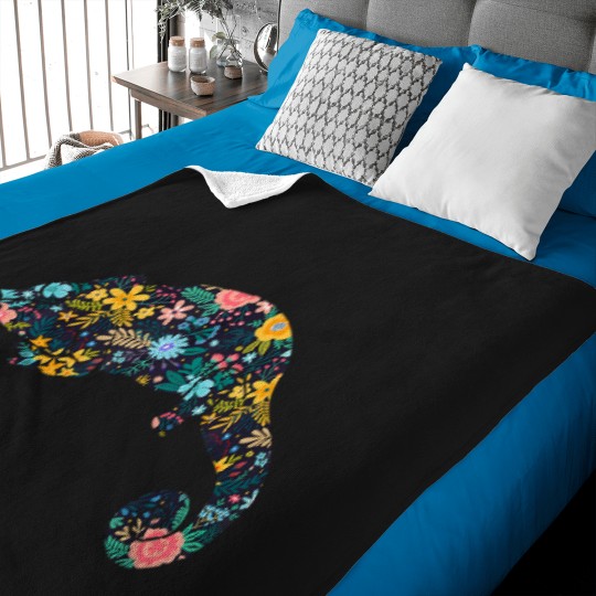 Discover Floral Chameleons Silhouette Girls Chameleons Lizard Baby Blankets