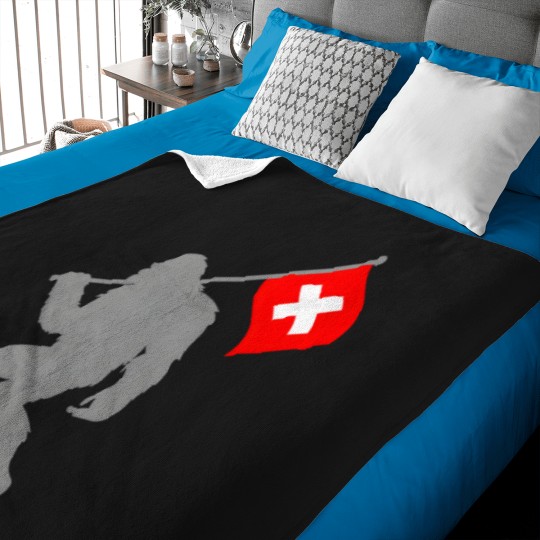 Discover Suisse Or Swiss Flag On Switzerland Flag Baby Blankets