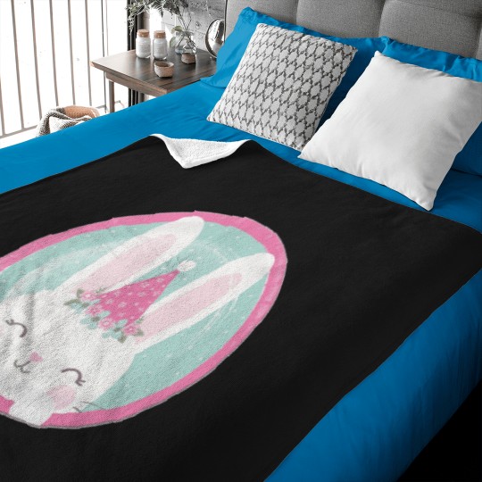 Discover Gift moon rabbit kingdom almond Funny strawberry cake Kawaii 1 Baby Blankets
