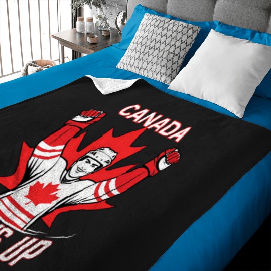 Discover Canada Elbows Up T-Shirt Hockey Fan Shirt Design Baby Blankets