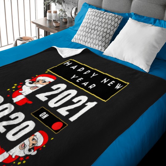 Discover Happy-New-Year-2020-Off-2021-On-Classic-T-Shirt Baby Blankets