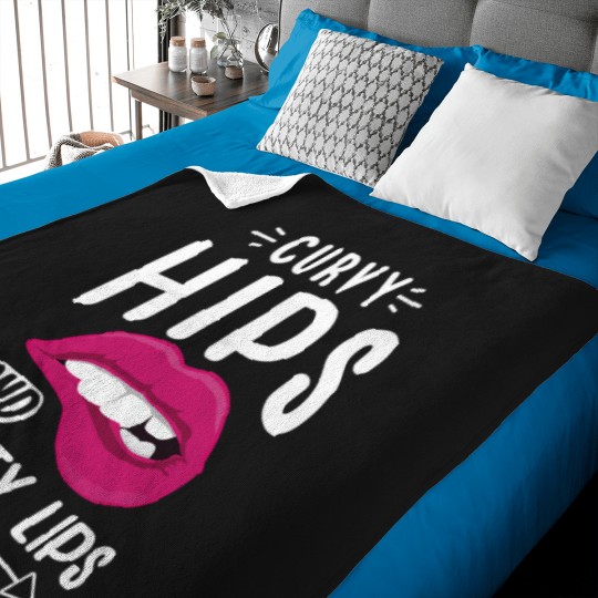 Discover Curvy Hips And Pretty Lips Baby Blankets