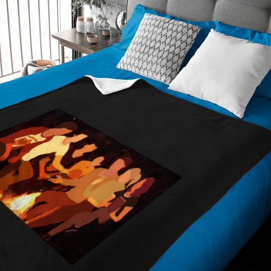 Discover the quarry characters campfire Baby Blankets