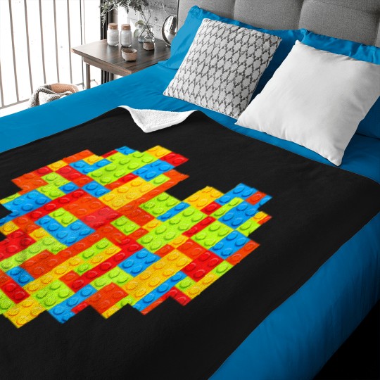Discover mater builder block brick building valentine day boy Baby Blankets