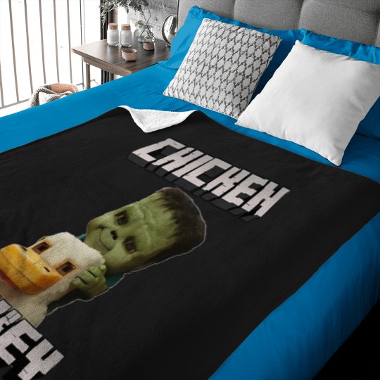 Discover Chicken Jockey Minecraft Movie Baby Blankets, Minecraft Movie Baby Blankets