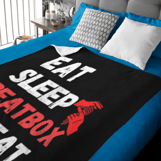 Discover Eat Sleep Beatbox Repeat (5) Baby Blankets
