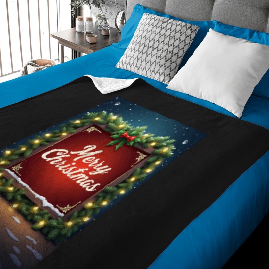 Discover Merry-Christmas-Active-T-Shirt-(100) Baby Blankets