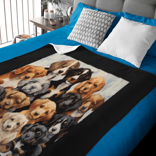Discover A-Lot-Of-Puppies T-Shirt Baby Blankets