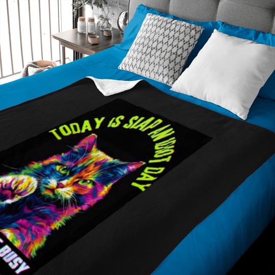 Discover Today is slap an idiot day Baby Blankets