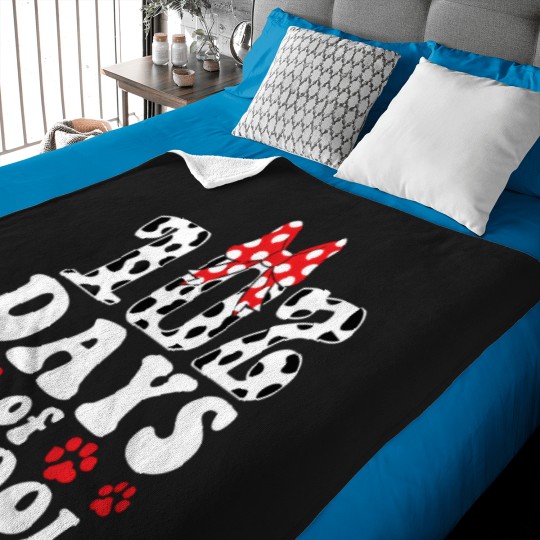 Discover 102 Days Of School Dog Lover 100 Days Smarter Boys Girls Baby Blankets