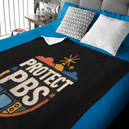 Discover Protect PBS Baby Blankets, PBS Unisex Baby Blankets, Political Protest Baby Blankets, Save Public Broadcasting, Anti Trump Baby Blankets