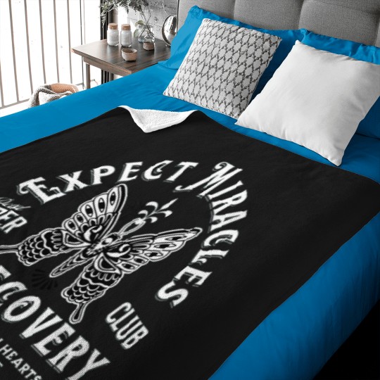 Discover In Recovery Tattoo Style Butterfly Sobriety Design Baby Blankets