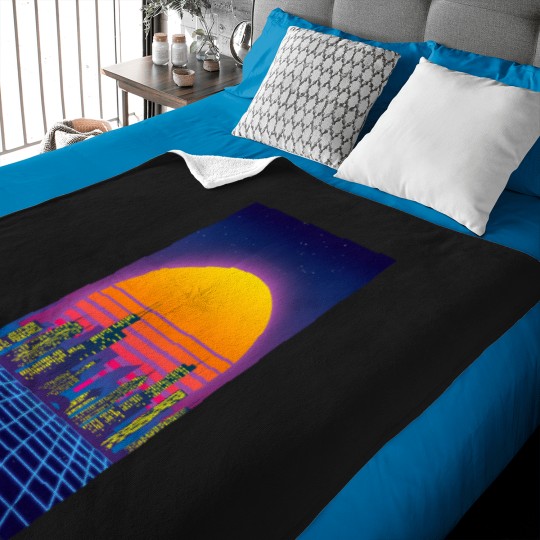Discover 1746 Outrun Chicago City Lights Active T-Shirt Baby Blankets