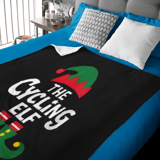 Discover Womens Cycling Elf Christmas Xmas Holiday Bicycl Baby Blankets