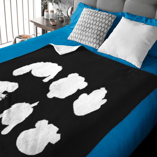 Discover The Mup pets Silhouettes Baby Blankets