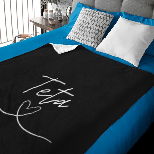Discover Teta &amp_ heart (Aunt. Aunt. Tetka. Faster. Moster.) Baby Blankets