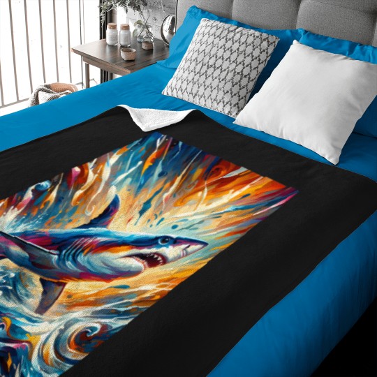 Discover Color Pop Shark Baby Blankets