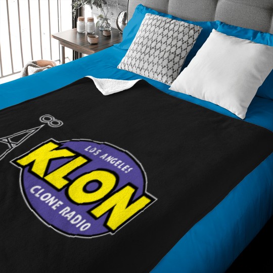 Discover KLON Los Angeles Clone Radio station logo 1 Baby Blankets
