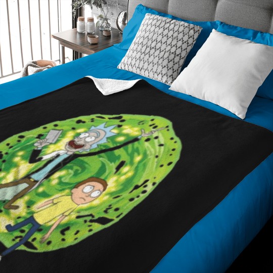 Discover Rick and Rickandmorty Anime Rick and Rickandmorty Baby Blankets