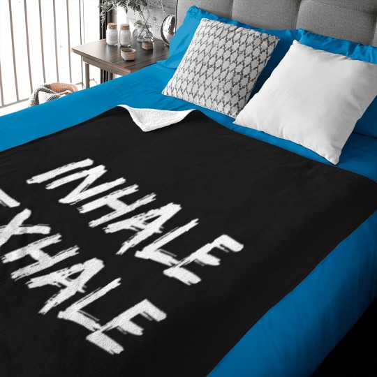 Discover INHALE EXHALE - BREATHE - The Prodigy [White] Baby Blankets