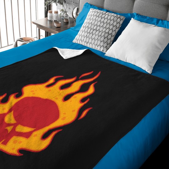 Discover Flaming Skull Baby Blankets