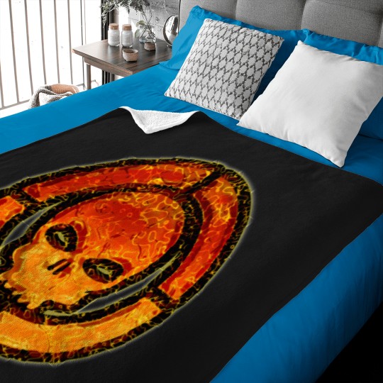 Discover Flaming skull Baby Blankets