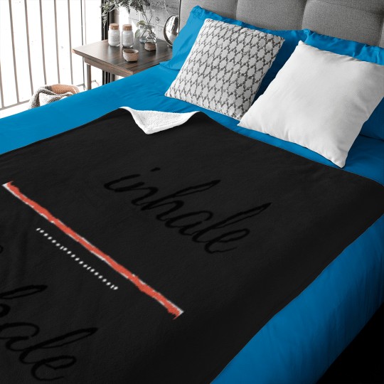 Discover Inhale &amp_ Exhale yoga TShirt Baby Blankets
