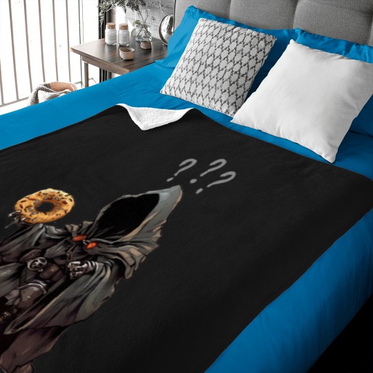 Discover Black Rider Holding a Donut Ring II - Fantasy Funny Baby Blankets