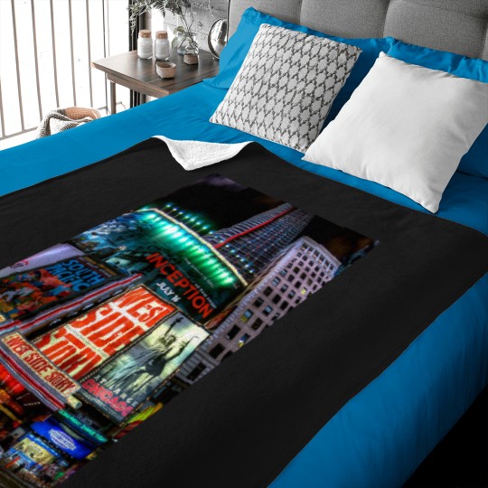 Discover Times Square, New York City, Broadway shows, Neon Lights, Modern Times Square, 42nd Street,Graphic Baby Blankets