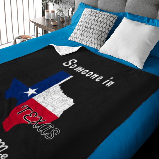 Discover Someone-In-Texas-Loves-Me-Travel-Cute-State-Logo T-Shirt Baby Blankets
