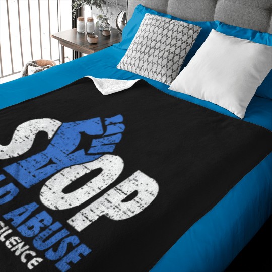 Discover Stop-Child-Abuse-Child-Abuse-Prevention-Awareness-Pinwheel-T-Shirt Baby Blankets