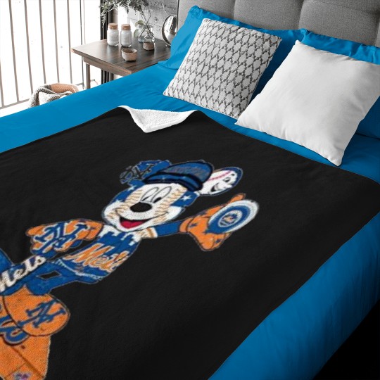 Discover NY Mets Mickeyy.png Baby Blankets