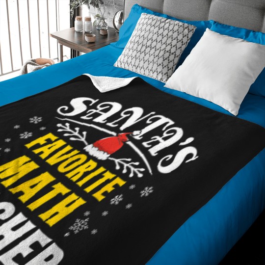 Discover Santa Favorite Math Teacher 3076 Baby Blankets