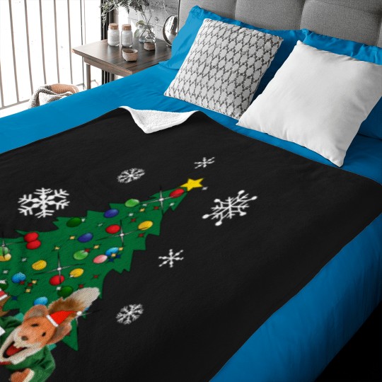 Discover Basil Brush Around The christmass Tree Baby Blankets
