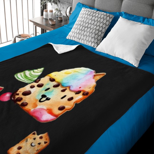 Discover CatCookie Chocolate Cookie Face Baby Blankets