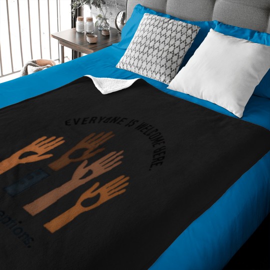 Discover Everyone Is Welcome Here No Exceptions - Unity & Diversity Baby Blankets